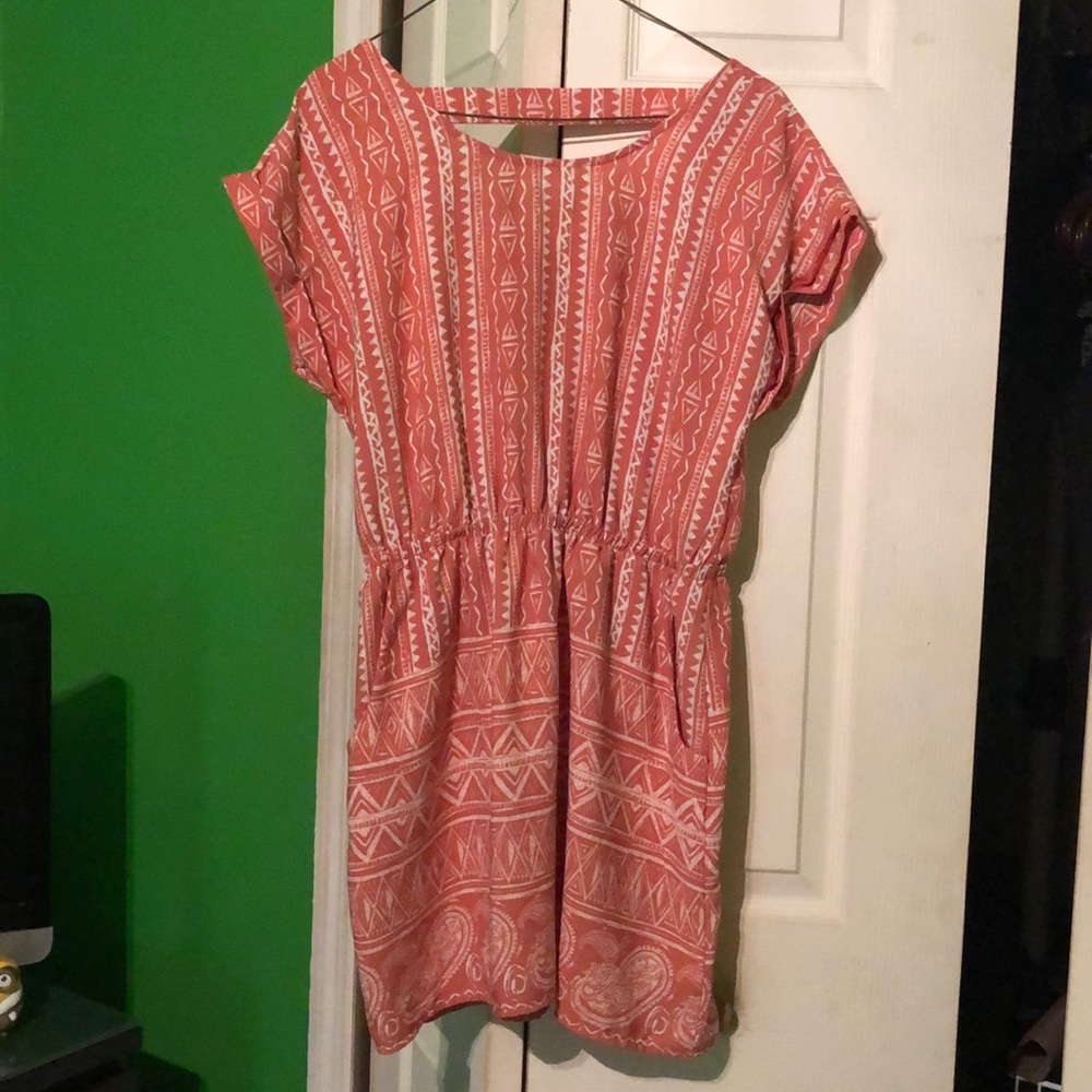 Pink Rose dress with pockets